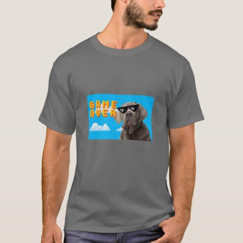 8_Bit Game Over Neopolitan Mastiff T_Shirt
