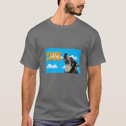 8_Bit Game Over Norwegian Elkhound T_Shirt