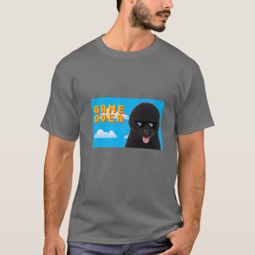8_Bit Game Over Portuguese Water Dog T_Shirt