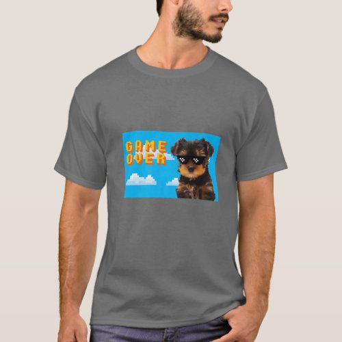 8_Bit Game Over Yorkshire Terrier T_Shirt