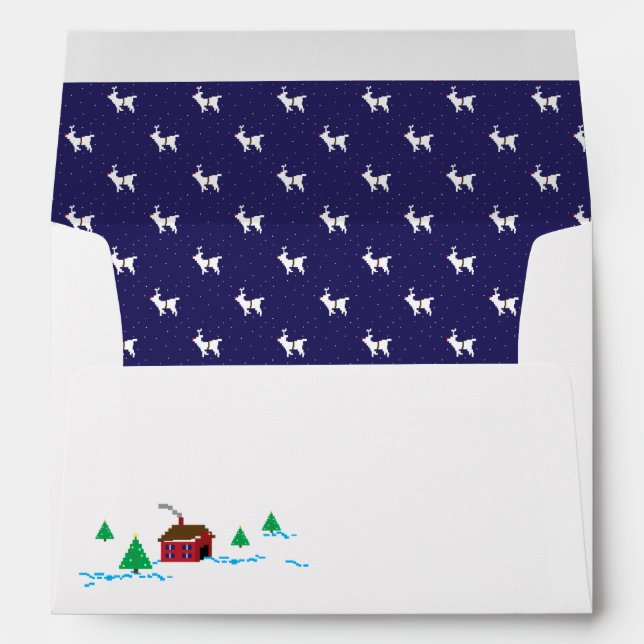 8-bit Gaming Holiday Envelope (Back (Bottom))