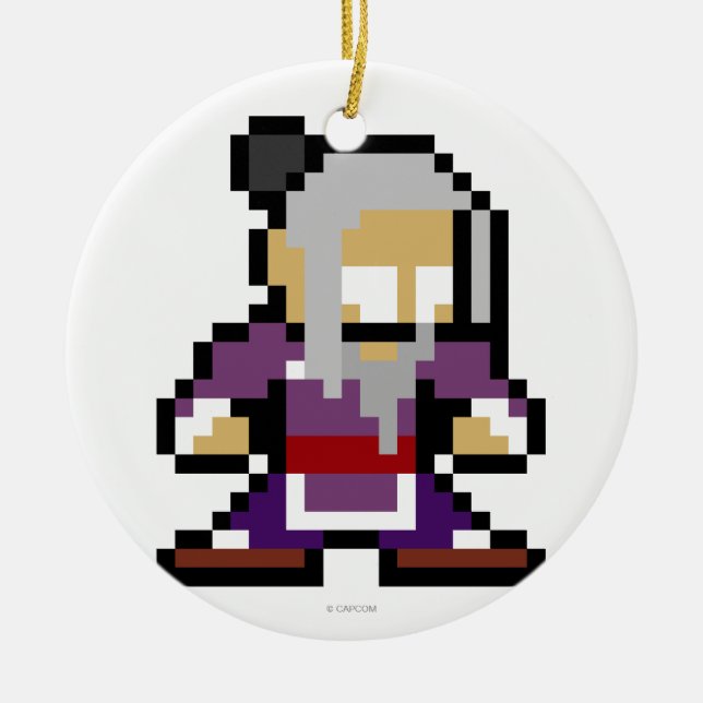 8-Bit Gen Ceramic Ornament (Front)