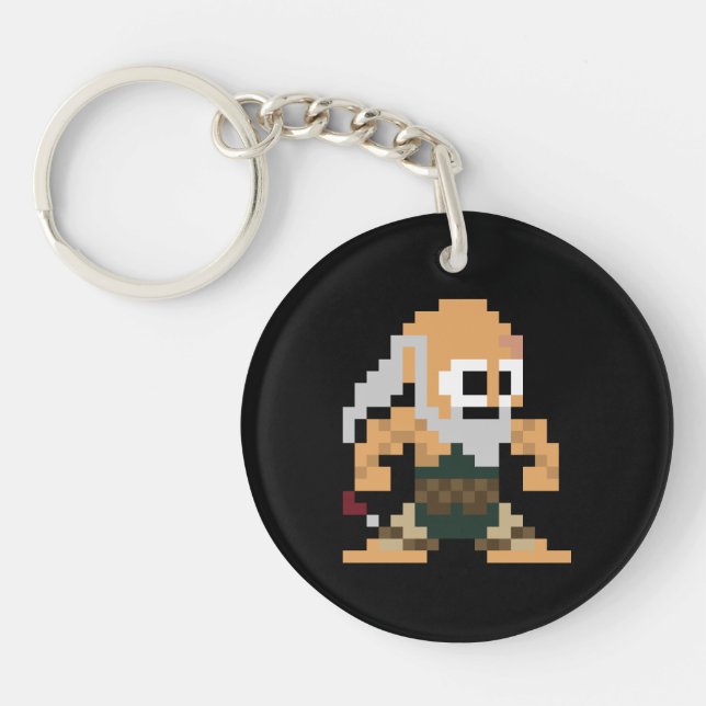 8-Bit Gouken Keychain (Front)