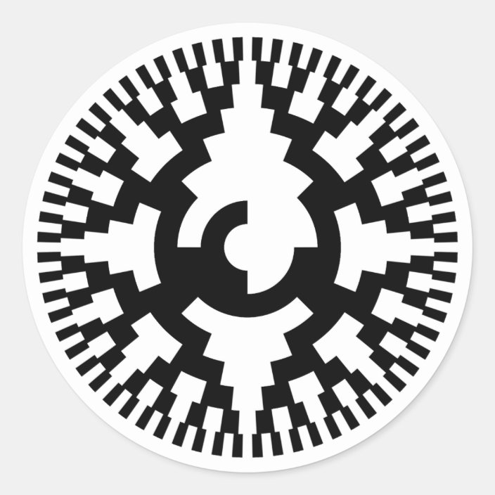 8 Bit Gray Code Rotary Encoder Classic Round Sticker | Zazzle.com