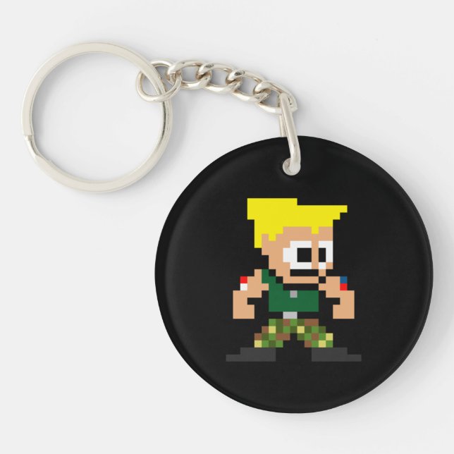 8-Bit Guile Keychain (Front)