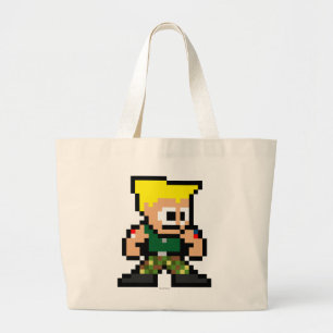 8-Bit Guile Large Tote Bag
