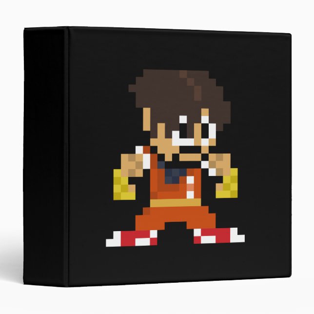 8-Bit Guy 3 Ring Binder (Front/Spine)