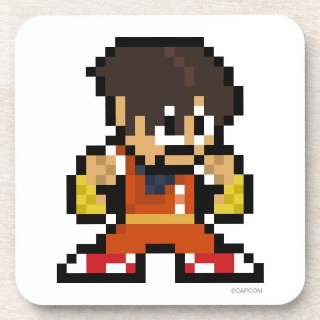 8-Bit Guy Beverage Coaster (Front)