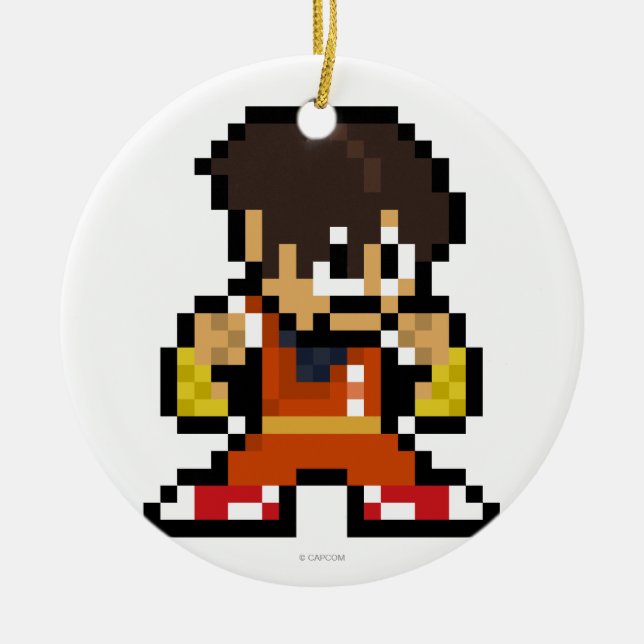 8-Bit Guy Ceramic Ornament (Front)