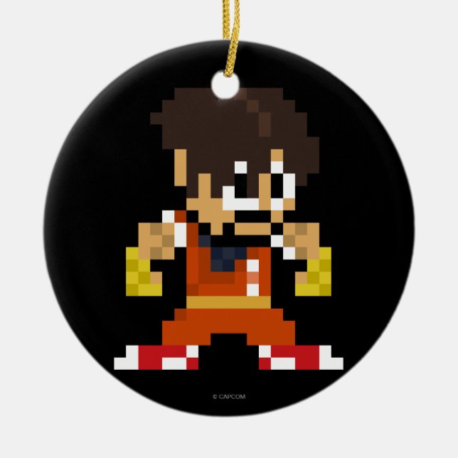 8-Bit Guy Ceramic Ornament (Front)