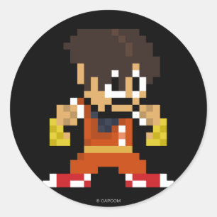 8-Bit Guy Classic Round Sticker
