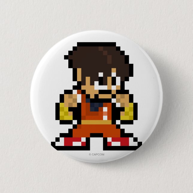 8-Bit Guy Pinback Button (Front)