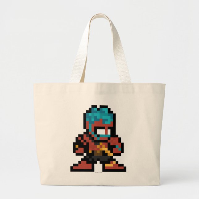 8-Bit Hakan Large Tote Bag (Front)