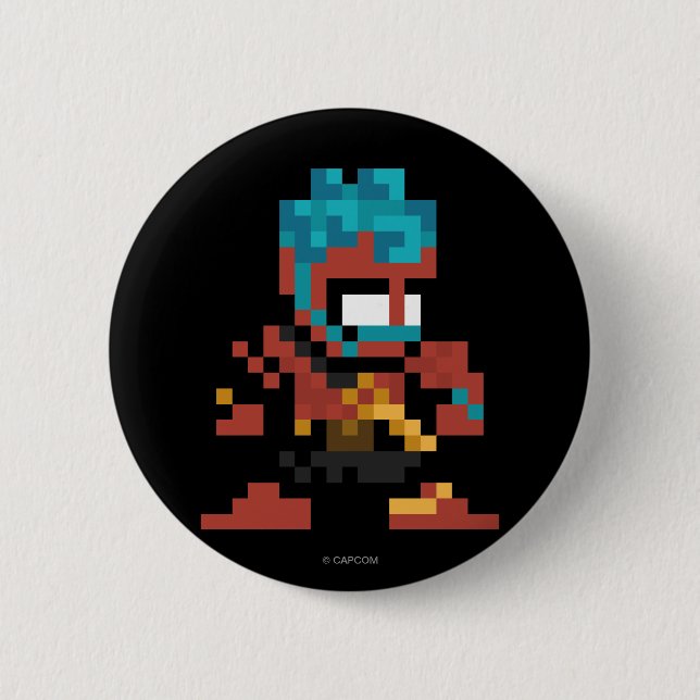 8-Bit Hakan Pinback Button (Front)