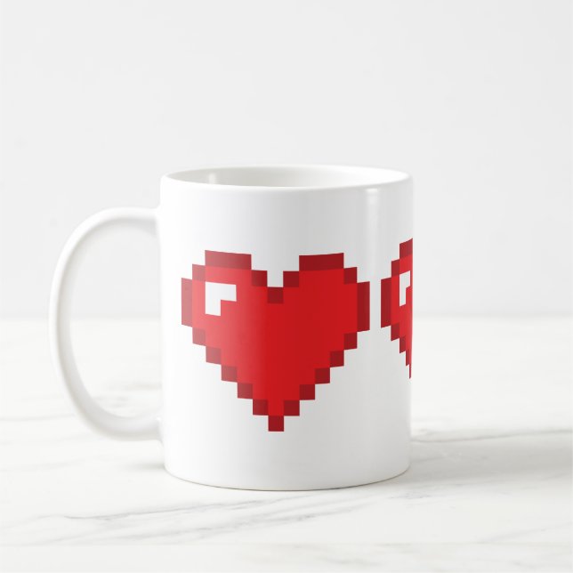 8 Bit Heart Coffee Mug