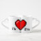 8 Bit Heart Gamer Couple Coffee Mugs