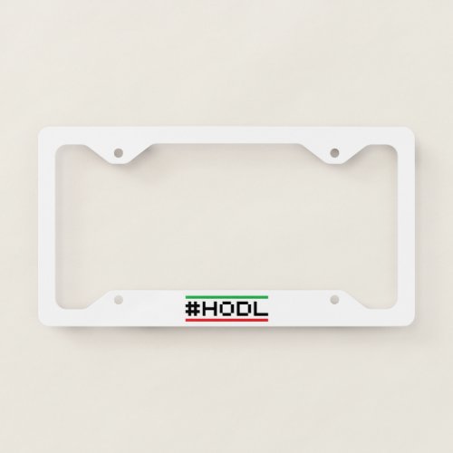 8_Bit HODL Chart  License Plate Frame