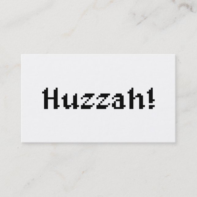 8 Bit Huzzah! Business Card (Front)