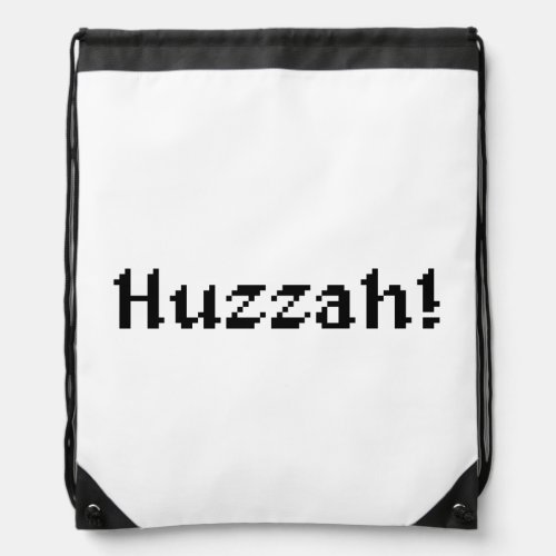 8 Bit Huzzah Drawstring Bag