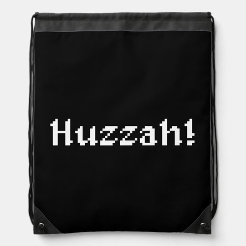 8 Bit Huzzah Drawstring Bag