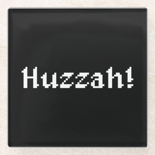 8 Bit Huzzah Glass Coaster