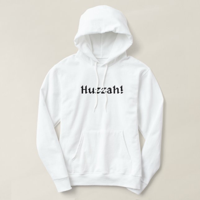 8 Bit Huzzah! Hoodie (Design Front)