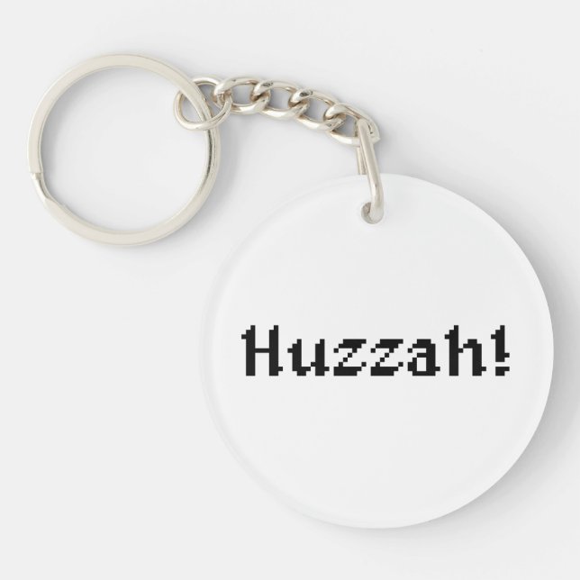 8 Bit Huzzah! Keychain (Front)