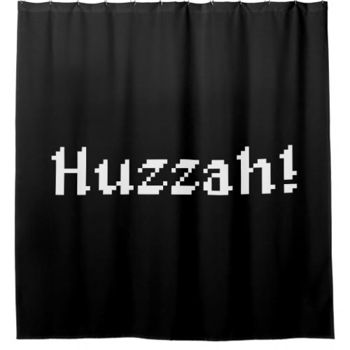 8 Bit Huzzah Shower Curtain