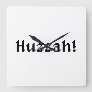 8 Bit Huzzah! Square Wall Clock