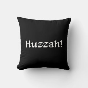 8 Bit Huzzah! Throw Pillow