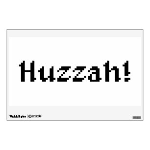 8 Bit Huzzah! Wall Decal