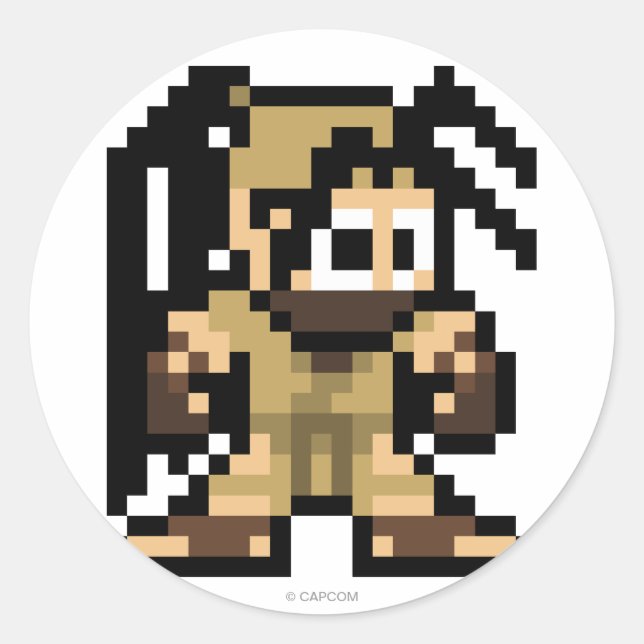 8-Bit Ibuki Classic Round Sticker (Front)