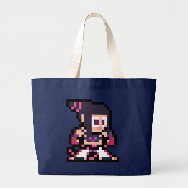 8-Bit Juri Large Tote Bag (Front)