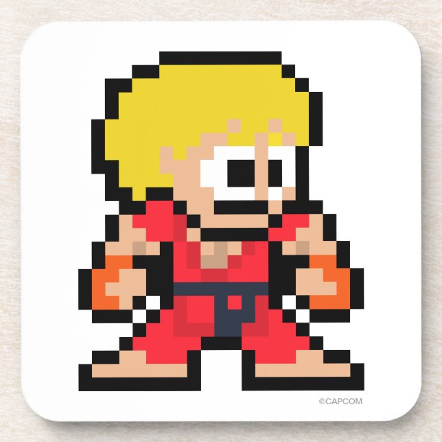 8-Bit Ken Coaster (Front)