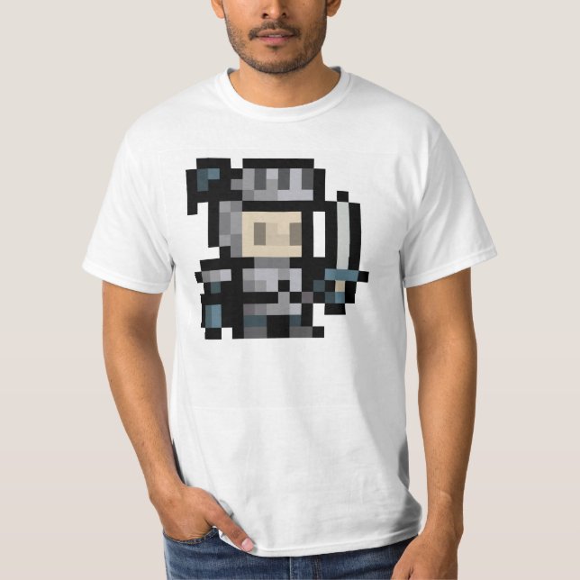 8-Bit Knight 16x16 Sprite Pixel Art T-Shirt (Front)