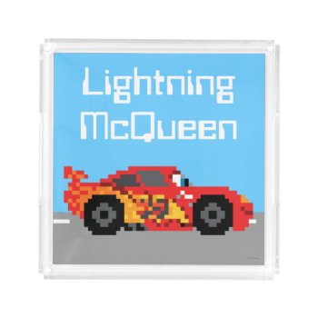 8-bit Lightning Mcqueen Acrylic Tray by DisneyPixarCars at Zazzle