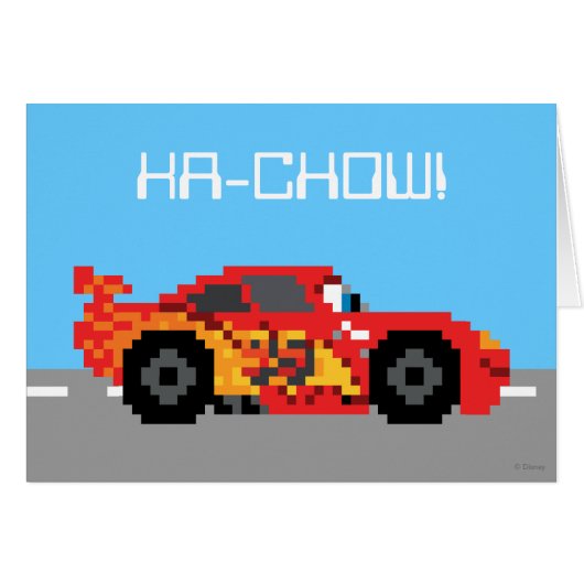8-Bit Lightning McQueen Cards (Front Horizontal)