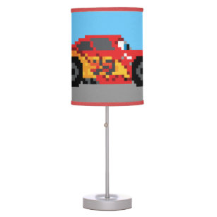 8 Bit Lightning Mcqueen Table Lamp Zazzle Com