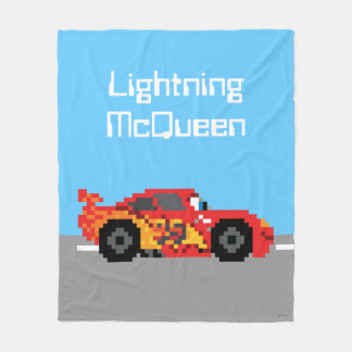 8-Bit Lightning McQueen Fleece Blanket
