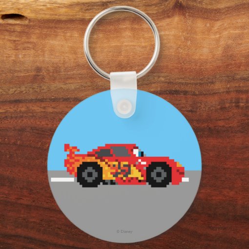 8Bit Lightning McQueen Keychain Zazzle