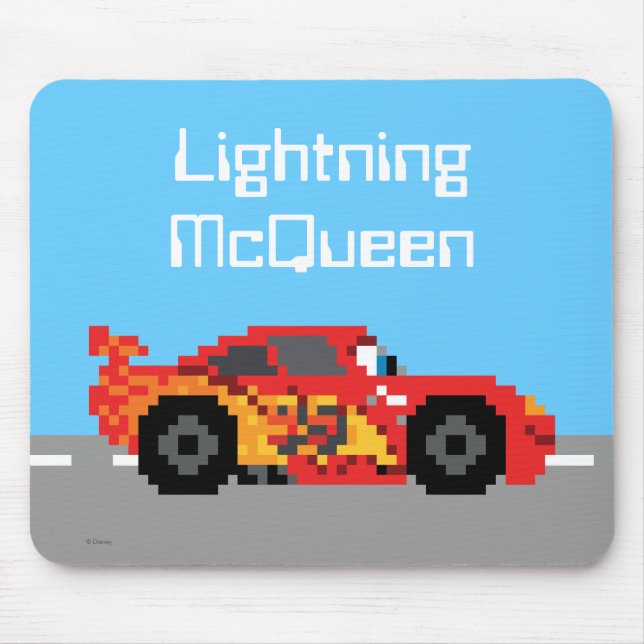 8-Bit Lightning McQueen Mouse Pad (Front)