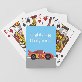 8-bit Lightning Mcqueen Playing Cards by DisneyPixarCars at Zazzle