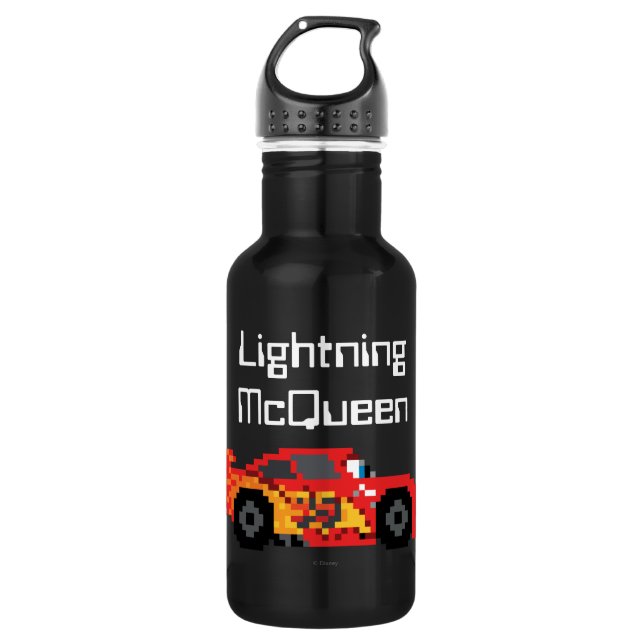 8-Bit Lightning McQueen Stainless Steel Water Bottle (Front)