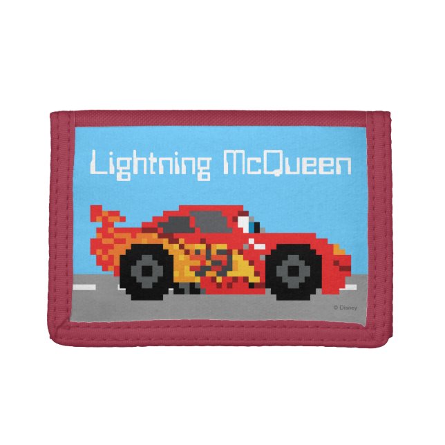 8-Bit Lightning McQueen Tri-fold Wallet (Front)