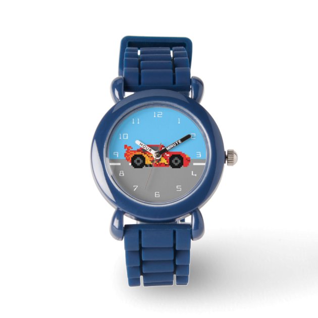 Cars 3 Lightning McQueen Boys' Stainless Steel Time Teacher Watch, Grey  Printed Fabric Strap - Walmart.com