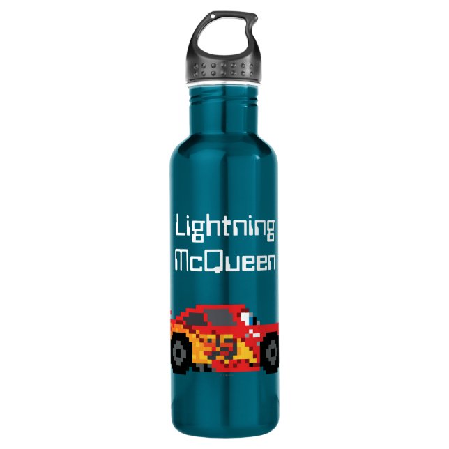 8-Bit Lightning McQueen Water Bottle (Front)