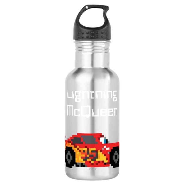 8-Bit Lightning McQueen Water Bottle (Front)