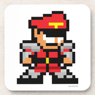 8-Bit M. Bison Beverage Coaster