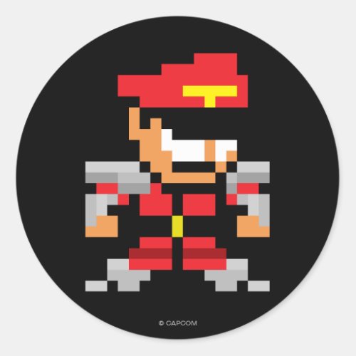 8_Bit M Bison Classic Round Sticker