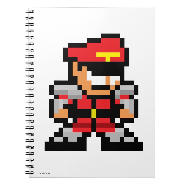 8-Bit M. Bison Notebook (Front)